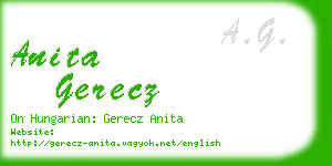 anita gerecz business card